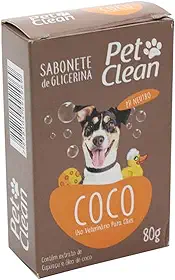 Sabonete Glicerinado de Coco para Cães e Gatos 80g, Pet Clean