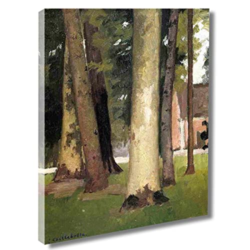 Toile Caillebotte À travers la grove grand tableau pour salon et chambre