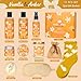 Bath Gift Set for Self Care, 11pcs Luxury Spa Gift Baskets for Women, Home Spa Essential W/ Bubble Bath, Body Lotion, Vanilla Amber Scented Candle, Birthday Gifts for Women, Mothers Day Gifts