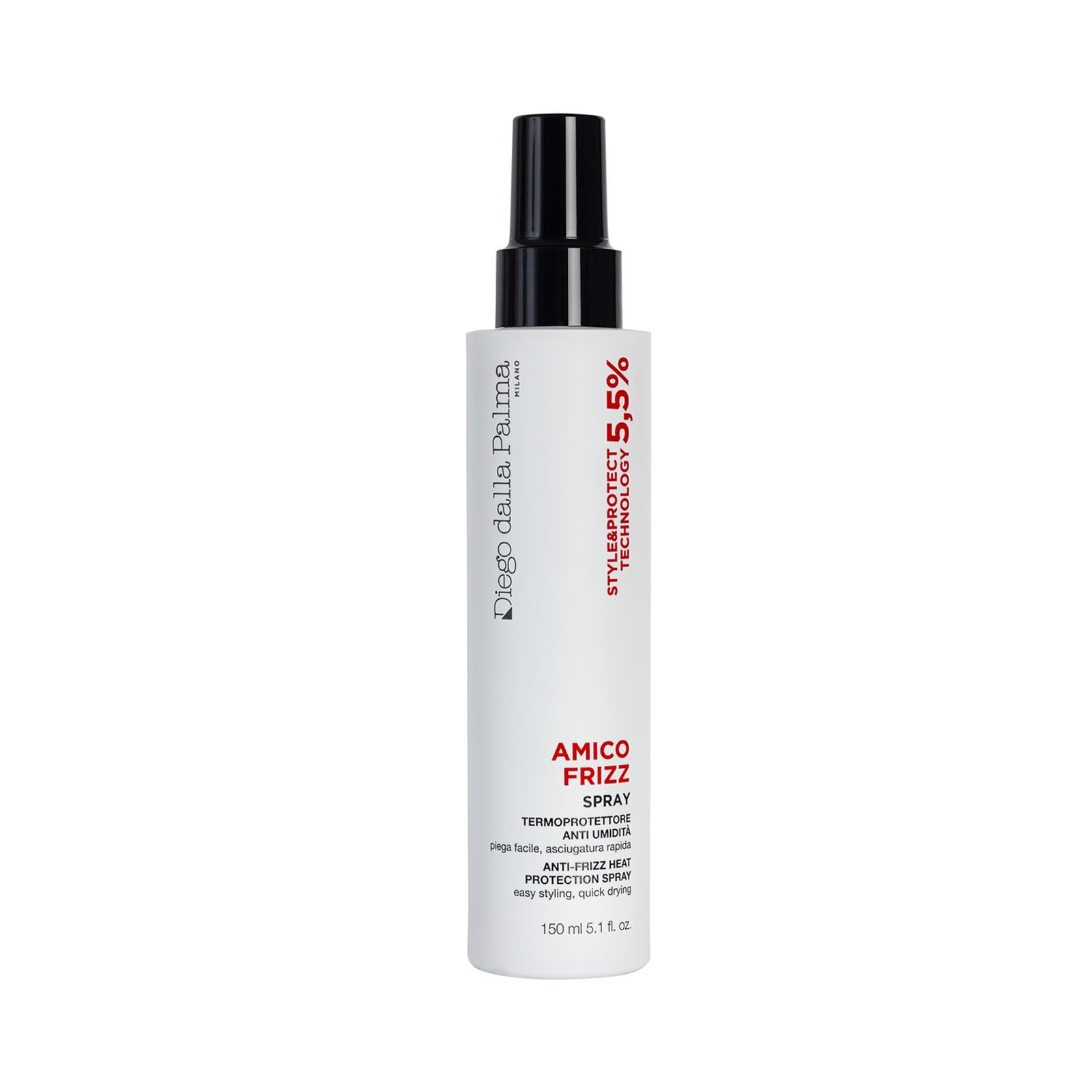 Diego dalla Palma | AMICOFRIZZ - Spray Termoprotettore Anti Umidità, Protezione Calore Fino a 230°, Asciugatura Rapida, 150ml