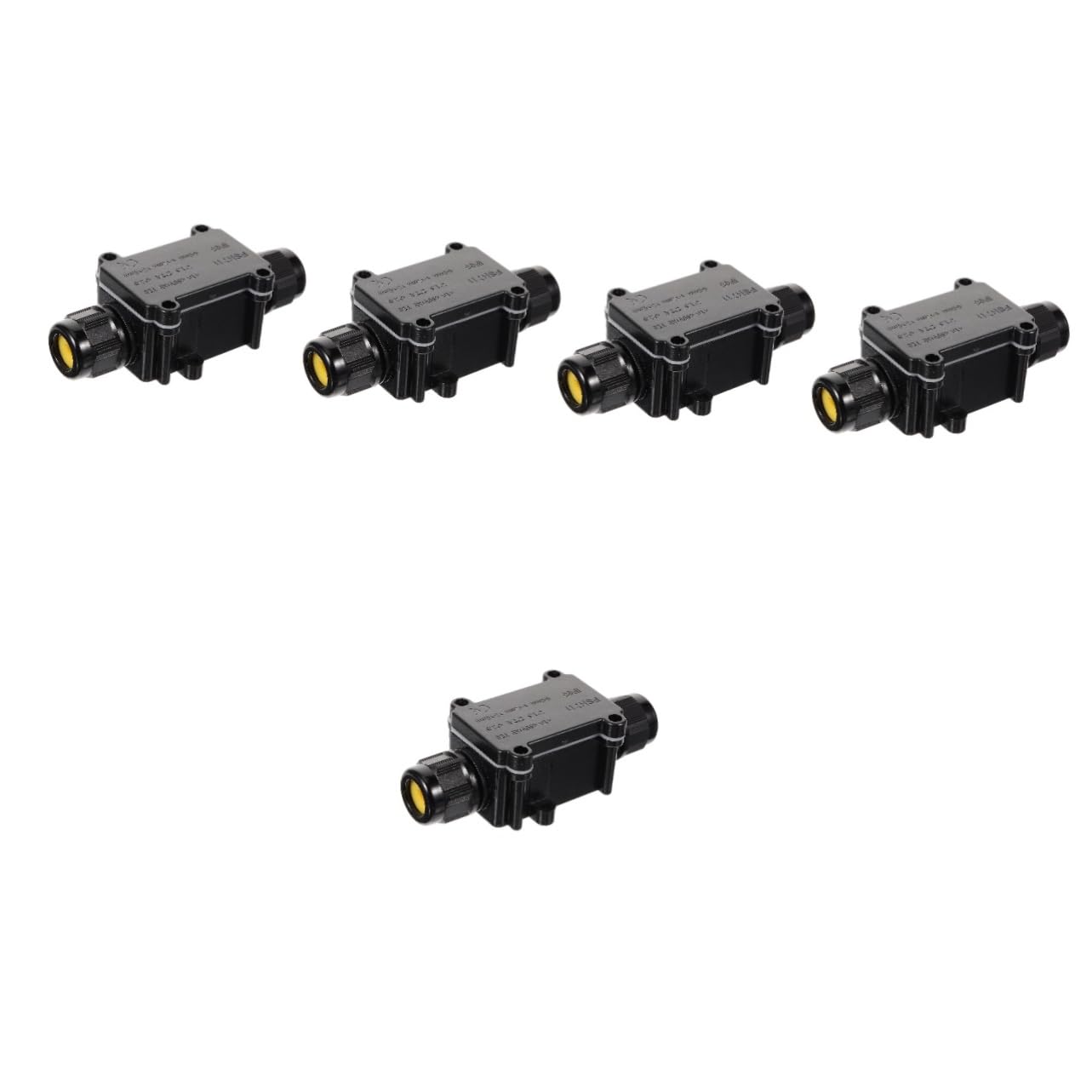 UKCOCO 5 Piezas Caja de Conexiones Eléctrica de Plástico para Exterior Empalme Subterráneo Diseño de Vías para Segura de Cables Iluminación Exterior y Jardines