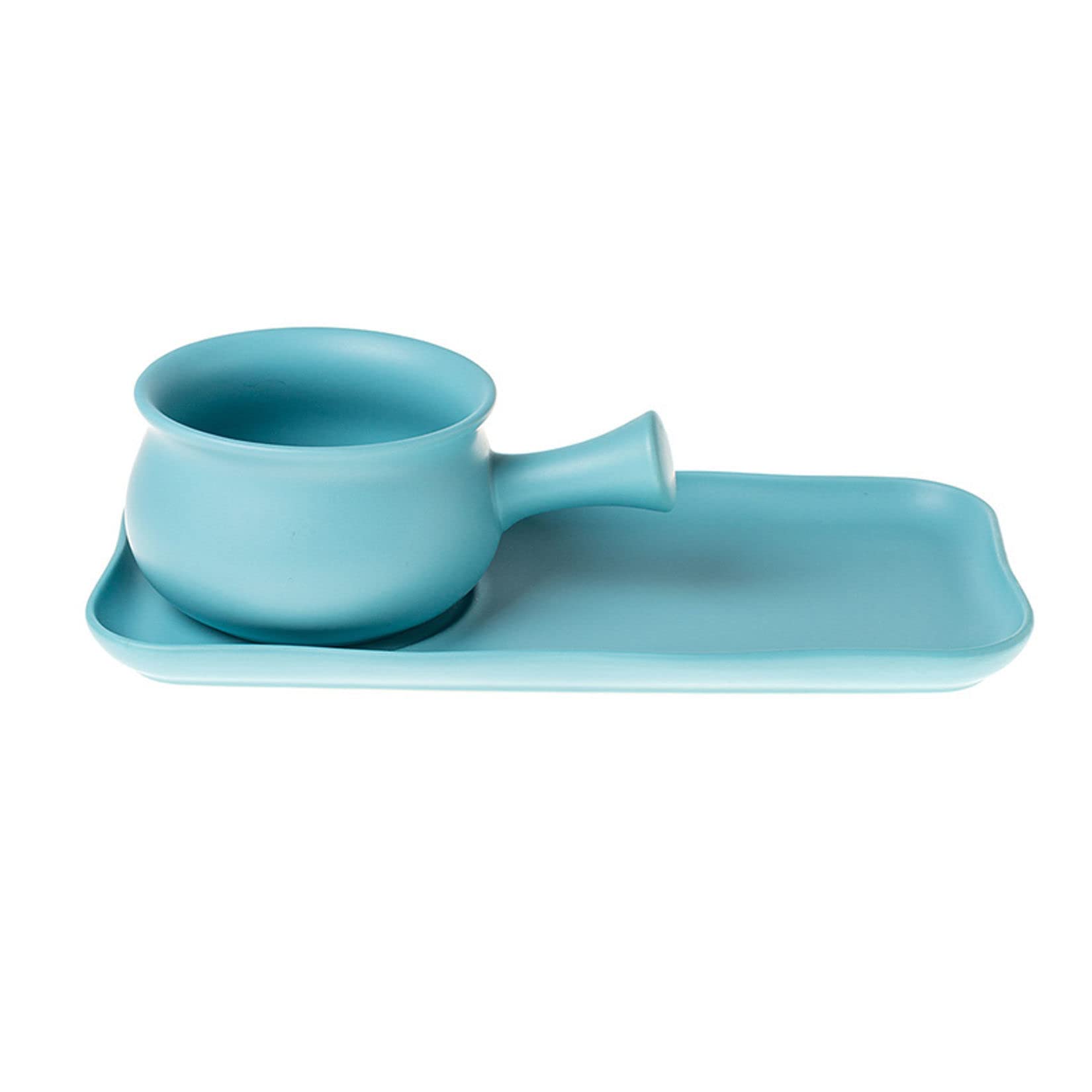Ceramiczna miska ramen, Francuska zupa cebulowa z uchwytem na śniadanie, ceramiczne miski śniadaniowe i zestaw talerzy na płatki owsiane, deser owocowy, kanapka-czerwona (Size : Blue)