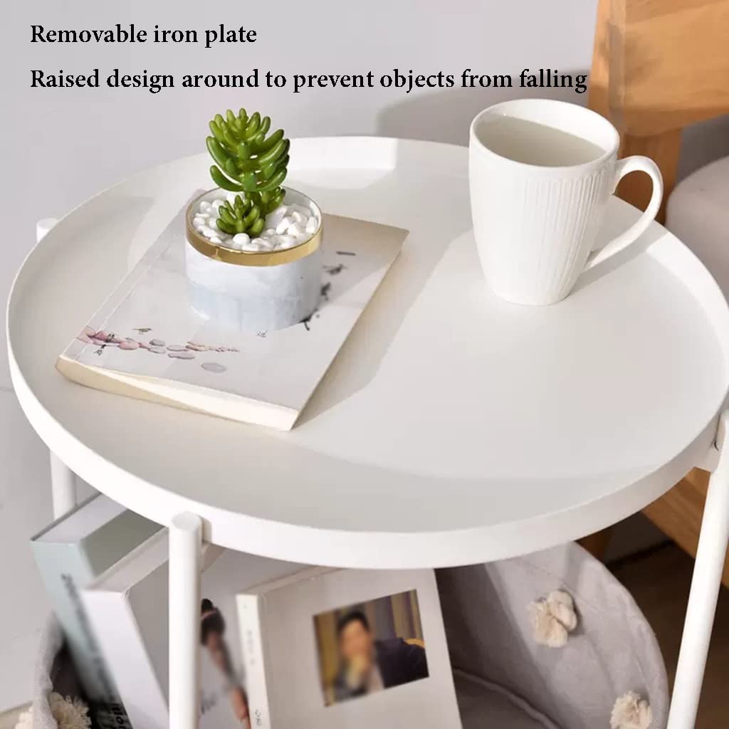 ファブリック 収納付き サイドテーブル ラウンド収納付き ☆ファブリック 収納付き サイドテーブル ラウンド収納付き