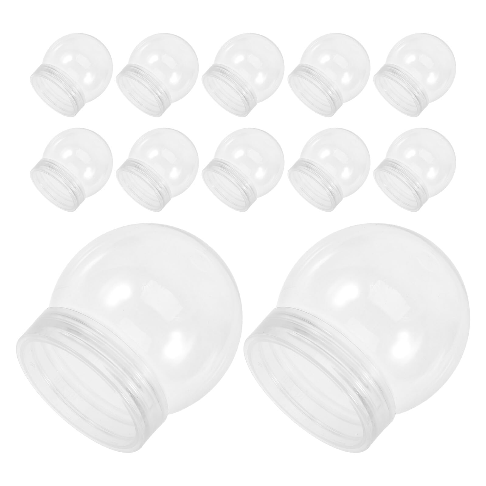 Healeved 24 Pièces Boules à Neige en Plastique Transparent 150 ML, Accessoires DIY pour Globe d'eau Rond de Noël, Fournitures de Bricolage Décoratives, Légères et Faciles à Utiliser