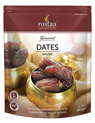 Image of Rostaa Gourmet Kalmi Dates Healthy & Nuturious Snack, Natural Sweetener, Rich In Vitamins & Minerals Gluten Free, Non-Gmo & Vegan (680G)(Rostaa8094) Farm Fresh Kalmi Dates And Khajur