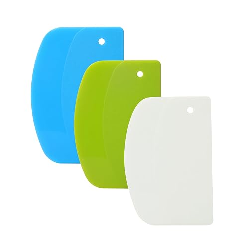 LKbeuuu 3 Pieces Food Dough Scraper