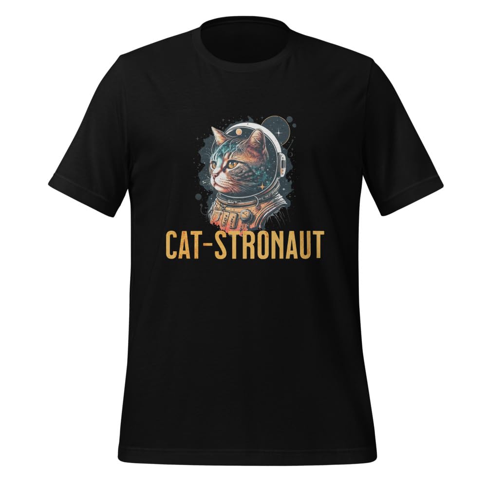 T-shirt chat astronaute au graphisme spatial précis et soigné - 3
