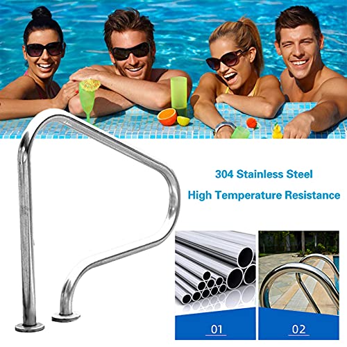 Barandal para piscina de acero inoxidable 304 pulido miniatura 5