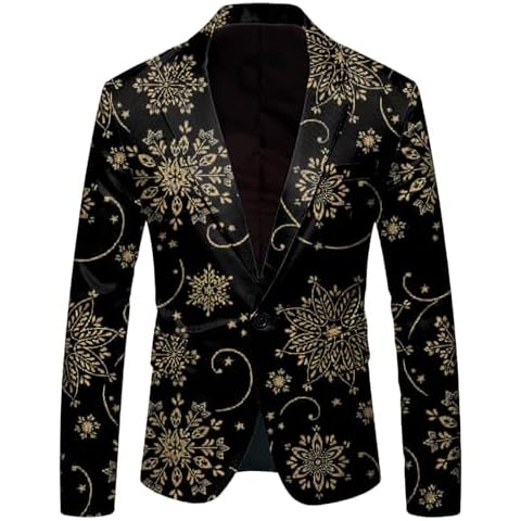 Men's Christmas Blazer with Fun Print Cover
