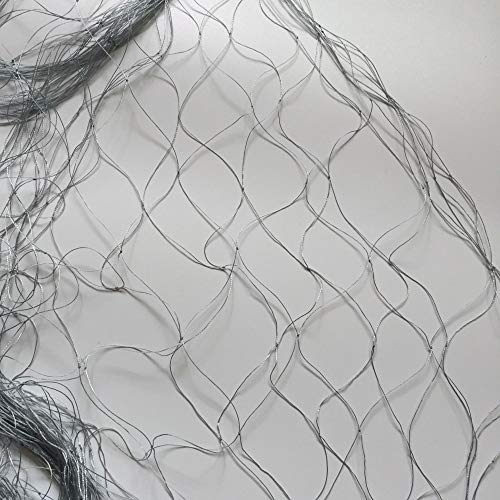 Sieć wędkarska 3-warstwowa Multifilament Nylon, 1,8 m x 60 m, lekka, przenośna siatka skrzelowa z konstrukcją spadającą ciężaru, rozmiar oczek 60 x 60 mm do wędkowania na świeżym powietrzu