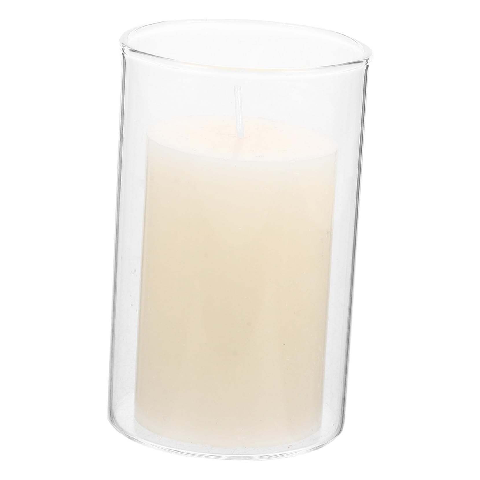 MUSISALY Candlelight Dinner Decorative Glass Candle for Weddings Parties and Home Decor Includes Glass Cup and Candle for Festive Occasions