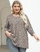 LOMON Flowy Womens 3/4 Sleeve Tops And Blouses Plus Size Tunic Tops for Women Loose Fit Dressy Fall Fashion 2025 Floral 3XL
