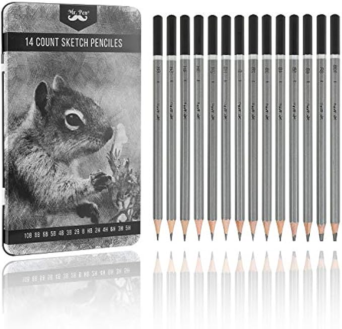 Mr. Pen- Sketching Pencils, Pack of 14, Drawing Pencils, Art Pencils, Graphite Pencils, Art Pencils for Drawing and Shading