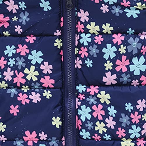 Toddler Boys Girls Winter Sleeveless Print Coat Hooded Jacket Thicken Windproof Zipper Warm Outwear 4t Girls3