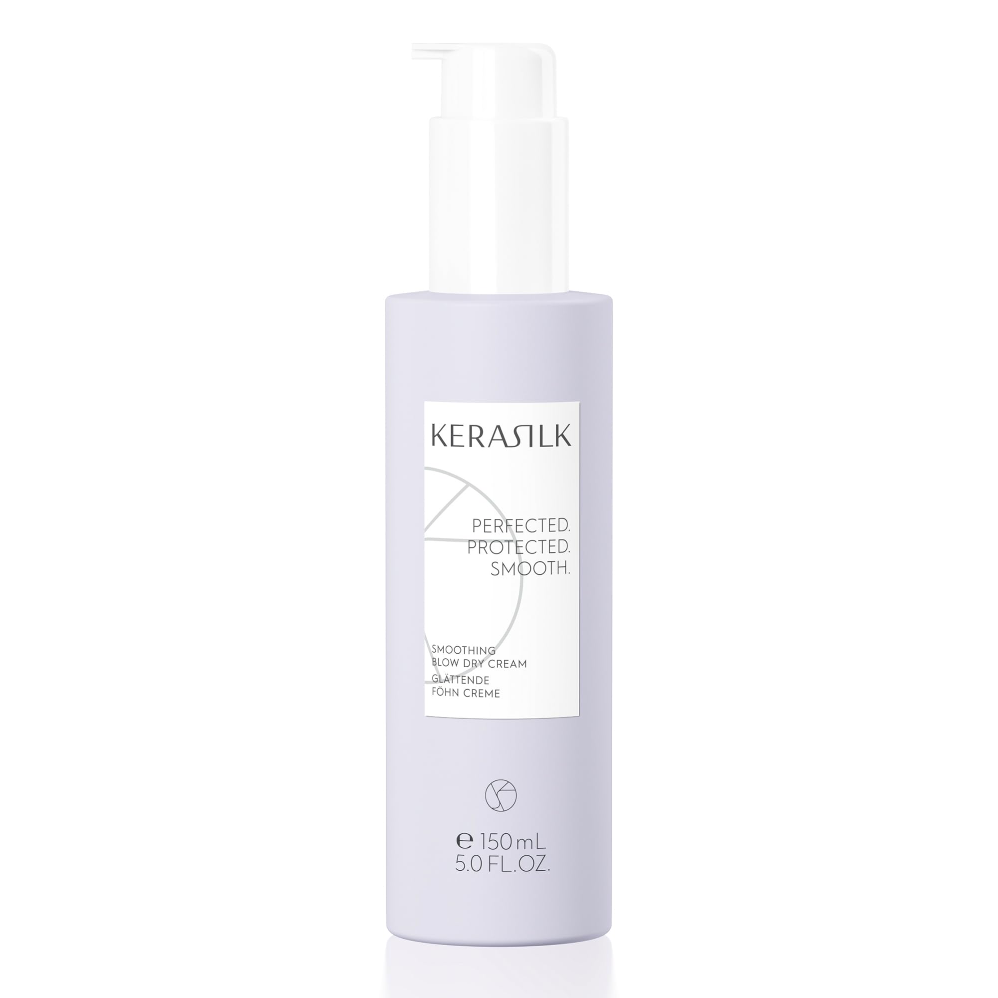KerasilkSTYLING Smoothing Blow Dry Cream, Effortless Blow-Drying & Heat Protection, Medium to Coarse Hair, With Vegan Biomimetic Silk and Shea Oil, Sulphate-Free, 150mlClimatePartner certified