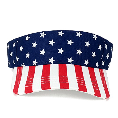 Mg American Usa Flags Stars And Stripes Patriotic Twill Cotton Visor - Flag #TOP1
