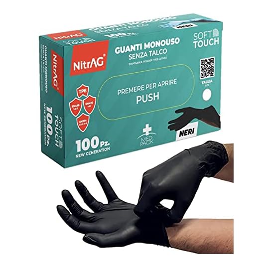 100 guantes desechables de TPE sin látex, guantes de trabajo desechables, guantes de esteticista y para alimentos, guantes sin polvo no adherentes (M, negro)