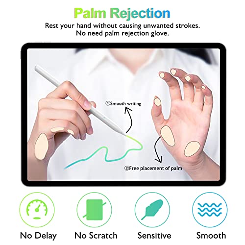 Image of Ciscle Stylus Pencil Compatible for Apple iPad, Stylus Pen for iPad with Palm Rejection, Tilt, Magnetic Function High Precision for iPad 6th-8th /iPad Pro 11''& 12.9'' /iPad Mini 5th /iPad Air 3rd 4th