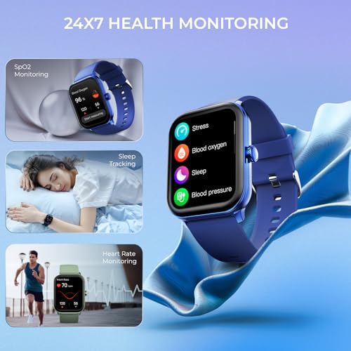 Image of beatXP Nexus 1.78 Super AMOLED Display Bluetooth Calling Smart Watch, Metal Body, Rotary Crown, 368 * 448px, 1000 Nits, 60Hz Refresh Rate, 100+ Sports Modes, 24 /7 Health Tracking, IP68 (Persian Blue)