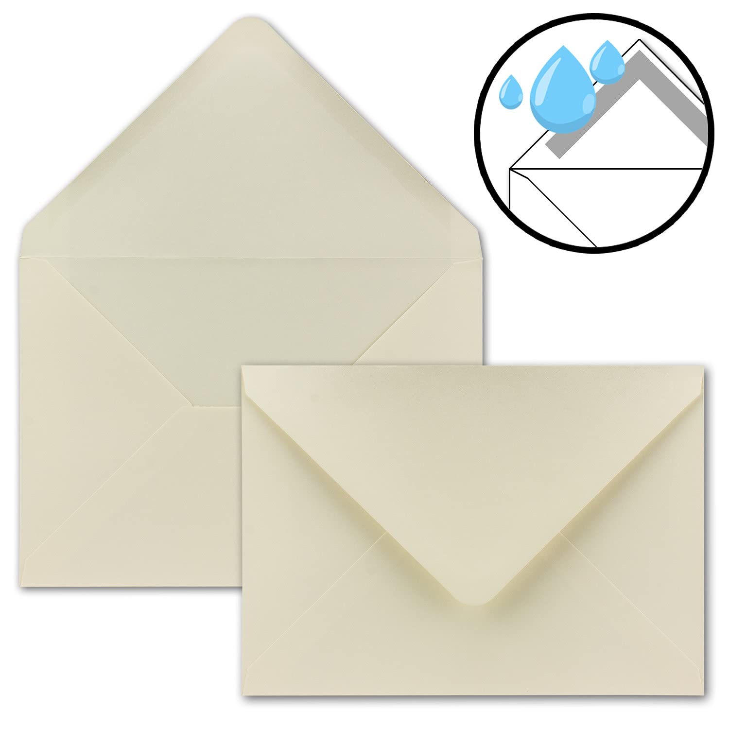 FarbenFroh by GUSTAV NEUSER A5 Doppelkarten Set inklusive Briefumschläge - 150er-Set - Blanko Naturweiß Einladungskarten in Creme-Weiß - Faltkarten mit Umschlägen