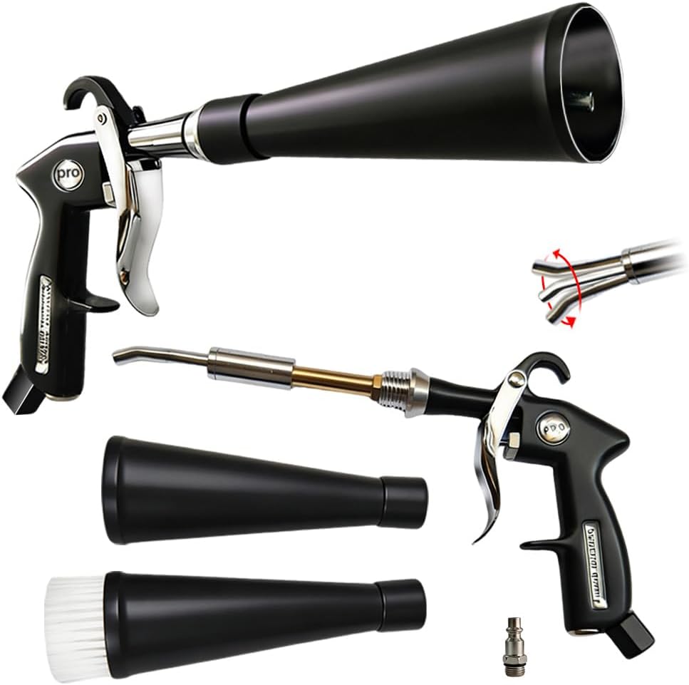 High-Pressure Air Blow Gun,Detailing Dry Cleaning Gun,Air Nozzle Blow Gun,Car Cleaning Gun,Tornado Dry Cleaning Gun,Works with Air Compressor and Quickly removes Surface Dirt and dust (zcg-001)