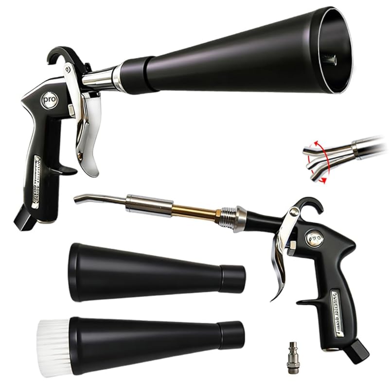 High-Pressure Air Blow Gun,Detailing Dry Cleaning Gun,Air Nozzle Blow Gun,Car Cleaning Gun,Tornado Dry Cleaning Gun,Works with Air Compressor and Quickly removes Surface Dirt and dust (zcg-001)