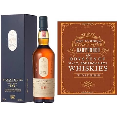 Lagavulin 16 Year Old Whisky and Book Cover