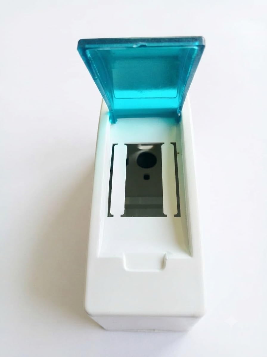 2 Way MCB Box with Transparent Blue Door | 2 Module ABS Electrical Distribution Box | Surface Mount Mini Distribution Board for Home & Office | White-image-19