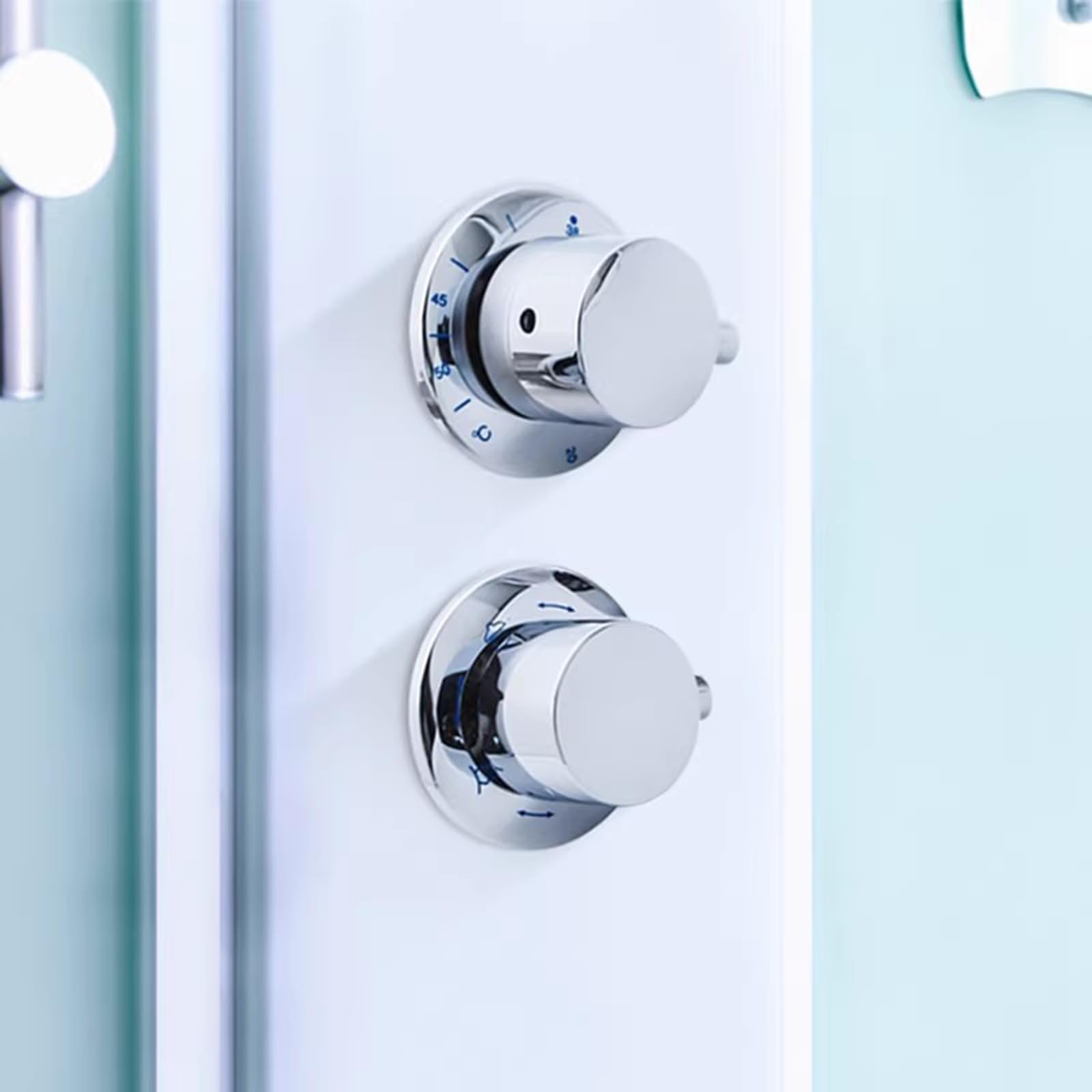 Valvola miscelatore doccia, deviatore acqua calda e fredda, in ottone massiccio, kit valvola doccia a parete per cabina doccia