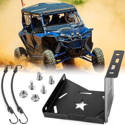 Drieaco Battery Hold Down Tray for 2019-2025 Honda Talon 1000R/1000X/1000X-4 Accessories, Metal Battery Box for Talon 2nd Battery Kit Underhood, UTV Battery Mounting Bracket Holder with Battery Strap