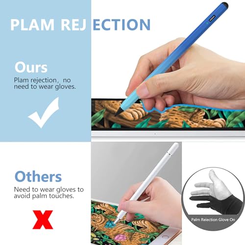 Image of Stylus Pen for iPad 2018-2023 with Palm Rejection, Active Pencil for iPads 10th /9th /8th /7th /6th, for iPad Pro 11 /12.9 inch, for iPad Air 5th /4th /3th Gen, for iPad mini 6th /5th Gen(Gradient Blue)