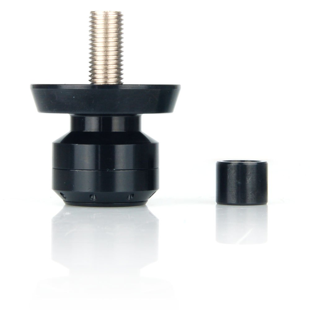 RACEFOXX Ständeraufnahmen mit Schleifschutz, Aufnahmen, Montageständer, Motorradständer, Bobbins, gefräst, M8, schwarz eloxiert, 1 Paar