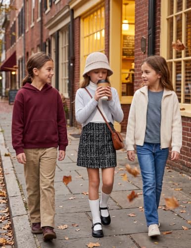 Image of Arshiner Girls Open Front Shrug Cardigan Knit Bolero with Button Closure
