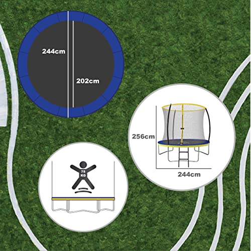 Zero Gravity TÜV geprüftes Gartentrampolin in 244cm, 305cm, 366cm inkl. Leiter und Aufbauvideo, mit gepolsterter… – Bild 4