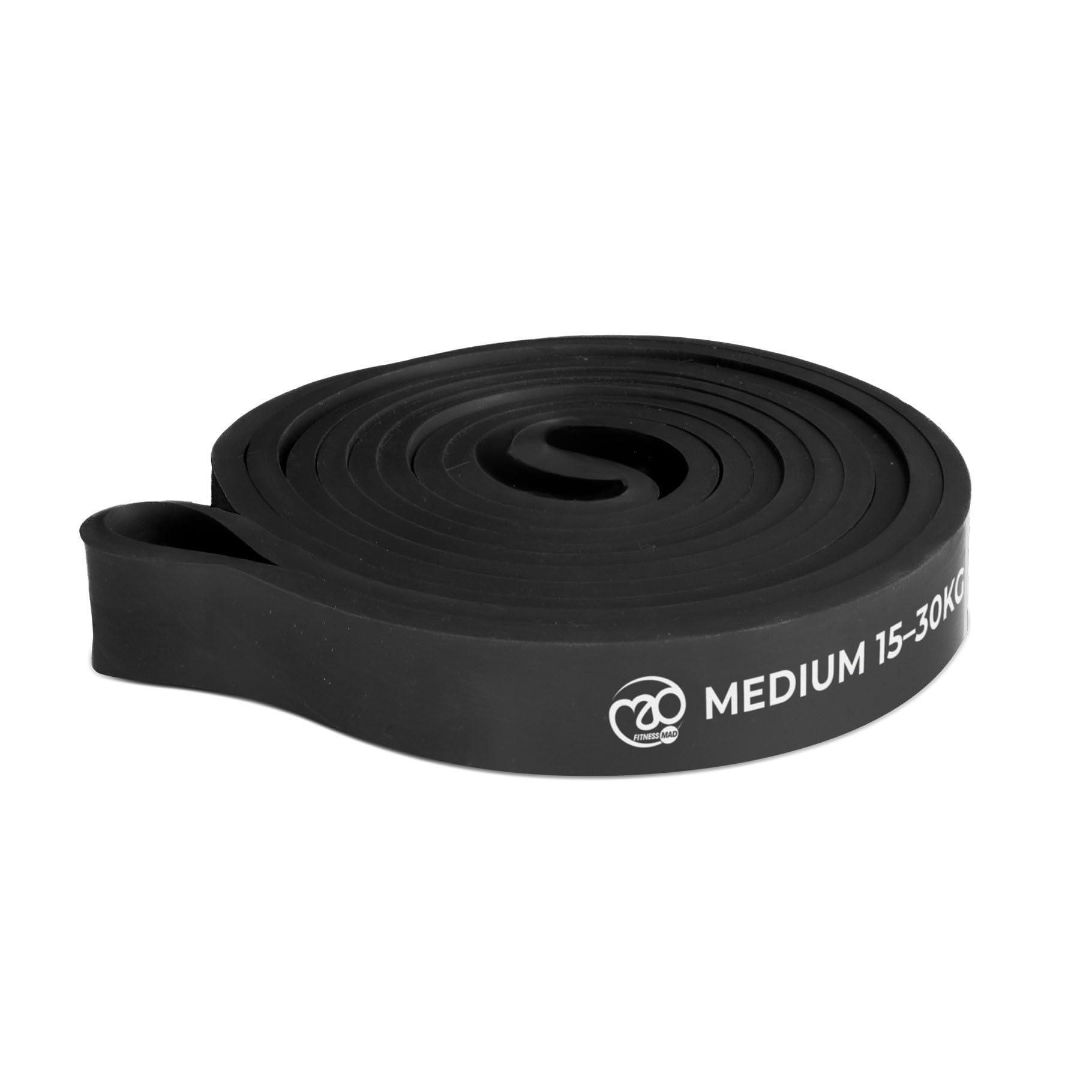 Fitness-Mad Latex Free Power Resistance Band | 1m Long, Heavy Duty Thick Loop for Strength Training, Mobility & Assisted Pull Ups | 4 Resistance Options