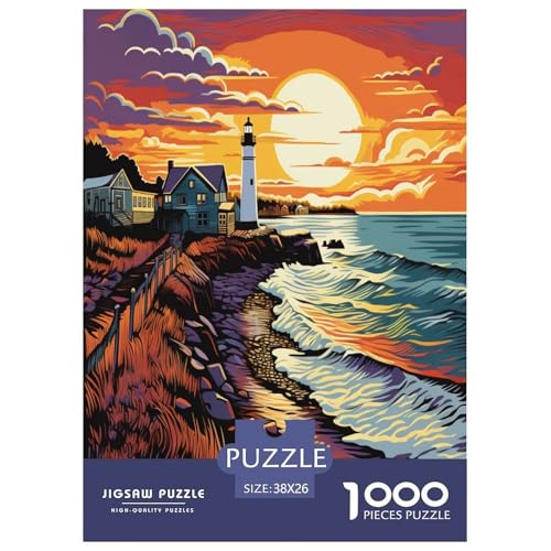 Puzzle imposible de 1000 piezas desafío para adultos rompecabezas creativo de faros