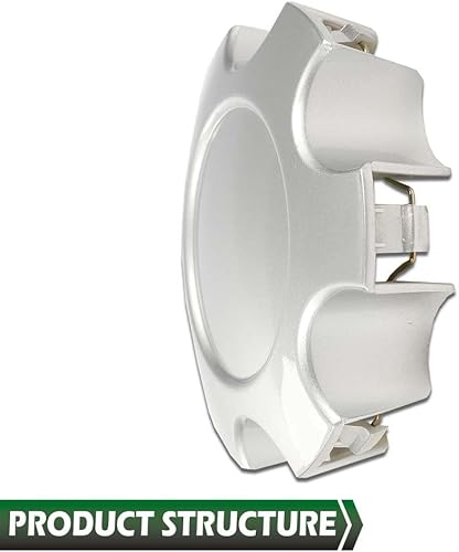 Vista 59 de GRAND ORANGE 4 tapas centrales de rueda cromadas para llantas de remolque de 3 1/4 pulgadas, 3.25 pulgadas, orificio central, rayado ligero Ajuste