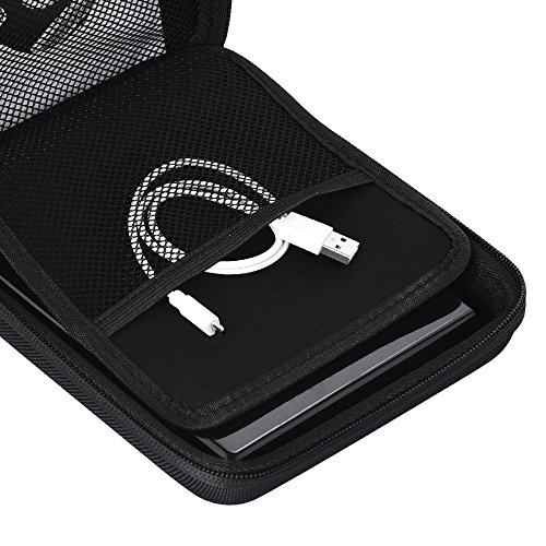 USB CD DVD Writer Blu-Ray & External Case,Hard Drive Protective Carrying Case for Apple USB Superdrive, LG GP65NB60 GP60NB50 Samsung SE-208GB SE-218CB Dell ASUS External DVD Drives (Black) - Thumbnail 3