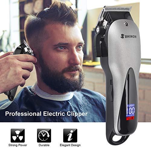 Hair Clipper for Men, WeluvFit Beard Trimmer, 2-Speed Hair Cutting Kit with USB Charger, LED Display for Men, Babies, Pets Cutting and Grooming