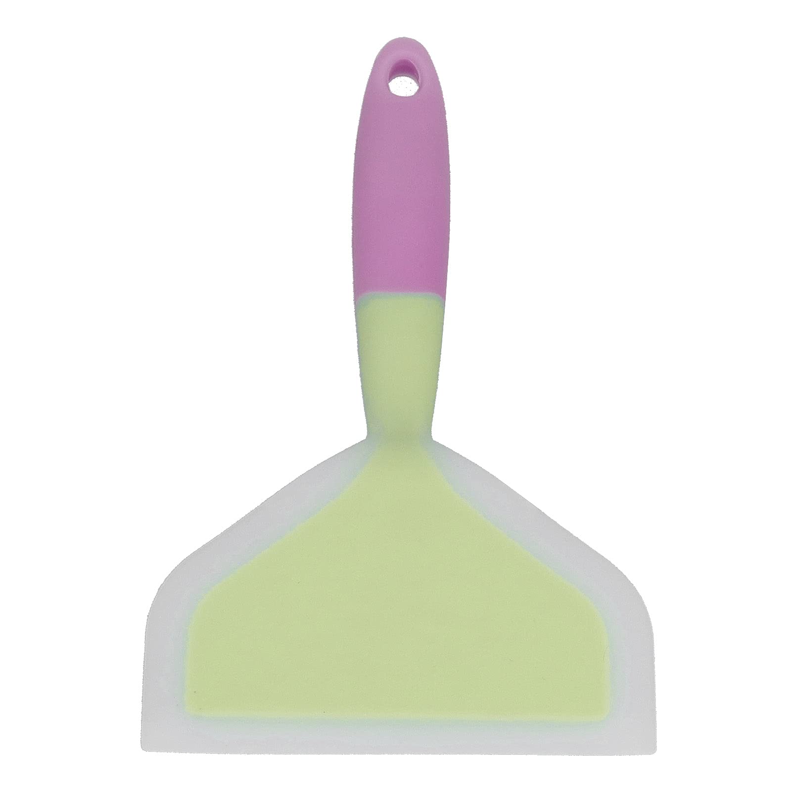 Ejoyous Espátula Ancha de Silicona, Espátula de Cocina Transparente de Dos Colores con Cabeza Ancha de 10 X 4,7 Pulgadas, Antiadherente, Ergonómico, para Panqueques, Huevos, Carne, Cocina Casera