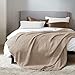 Bedsure Cooling Cotton Waffle King Size Blanket - Lightweight Breathable Summer Blanket of Rayon Derived from Bamboo for Hot Sleepers, Luxury Throws for Bed, Couch and Sofa, Taupe, 104x90 Inches