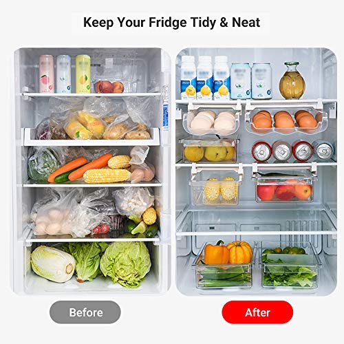 DECDEAL Organizador de gaveta para geladeira Caixa de armazenamento do refrigerador Suporte de armaz