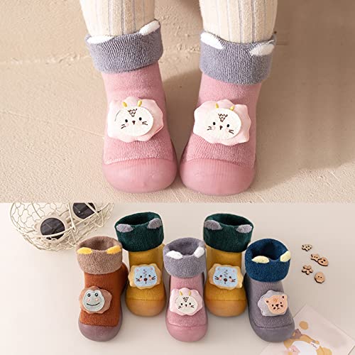 Baby Boy Girl Non-Slip Sock Cute Printing Sock Shoes Rubber Sole Sports Shoes Warm Indoor Floor Baby Slipper Shoes2