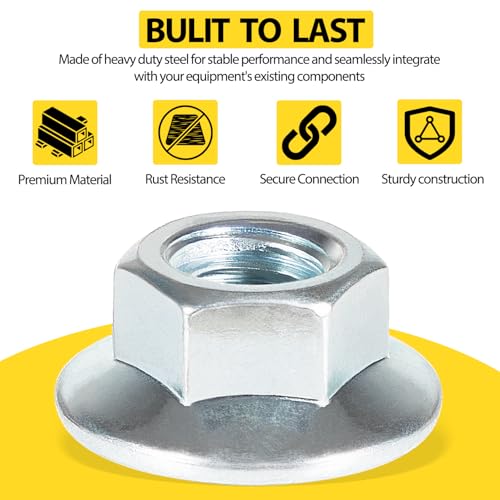 Image of 10mm M142955 Lock Nut Set for 2025R, 2027R, 2032R, 317 320 Skid Steer, 4210, 4310, 4410, CT322 Compact Track Loader, Gator HPX 4X2 Diesel, Gator HPX 4X2 Gas, Gator HPX 4X4 Diesel, 10PCS