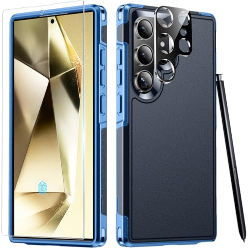 Coque Samsung S24 Ultra antichoc bleu foncé résistante SPIDERCASE