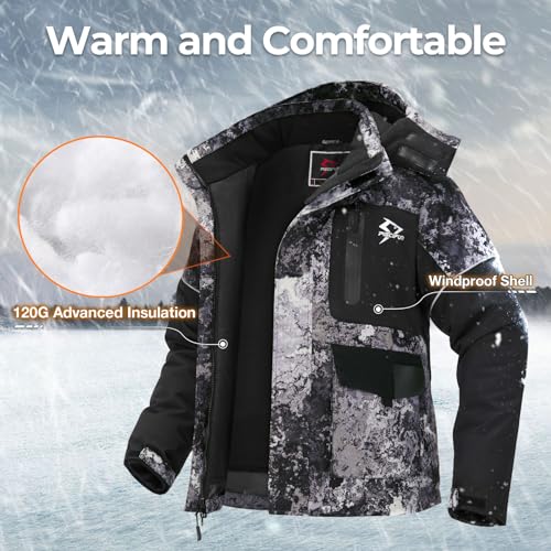 Piscifun Ice Fishing Jacket, Floating Waterproof Ice Fishing Coat, Insulated Jacket for Cold Weather Conditions3