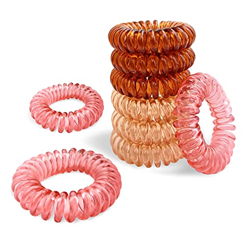 MATHARAGO Lot de 9 élastiques à cheveux en spirale pour femme - Pour cheveux épais - Élastiques à cheveux - Élastiques en caoutchouc pour téléphone - Pour queue de cheval Cover