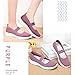 Women's Knitted Mesh Lightweight Walking Sneakers,Casual Lightweight Arch Support Slip On Orthotic Soft Sole Shoes Breathable Non Slip Nurse Work Shoes (Purple,8)
