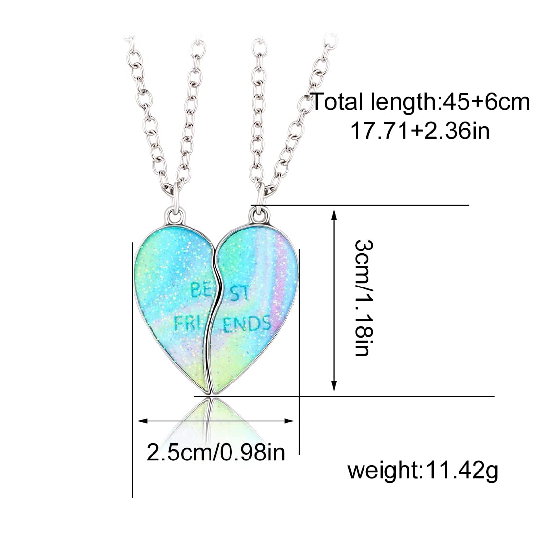 AffeGifts Collane Bff per 2, 2 Pz Collana Amicizia per 2 Magnetico Regalo Migliore Amica Collana Dell'Amicizia Collana Best Friends per Migliori Amici Ragazze Graduazione Compleanno Regali di Natale