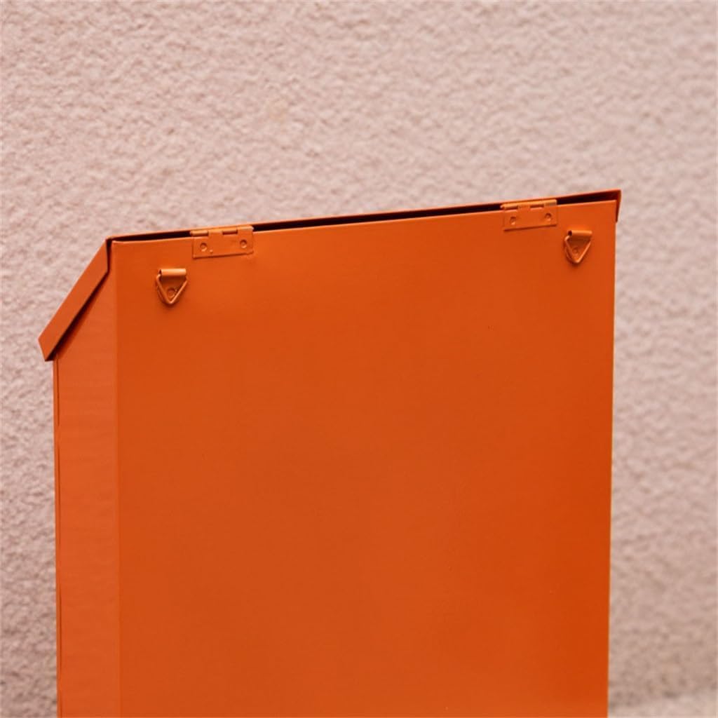 Retro Tin Mail Box Wordless Mail Box Home Decoration Mail Box(Rosso)